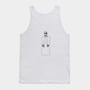 Gaster Undertale Simple Black and White Design Tank Top